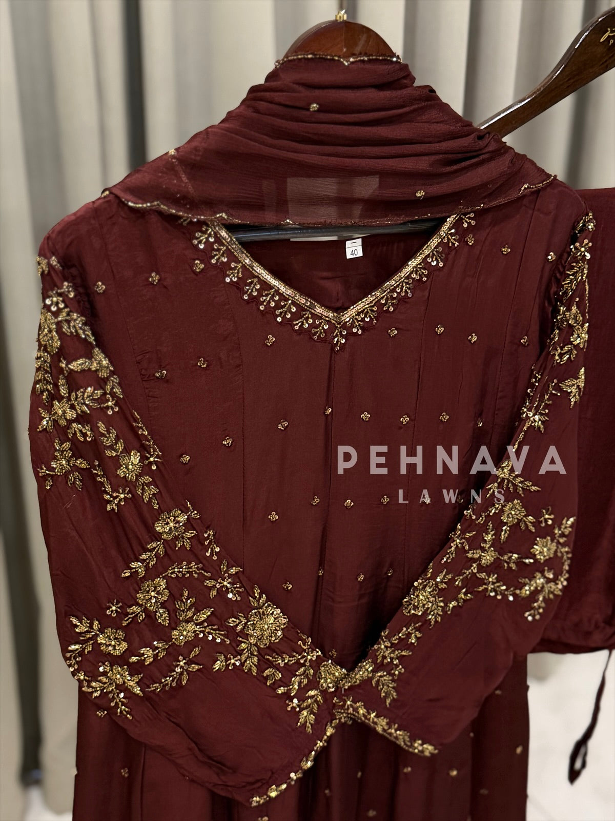 Hand-embellished 3-piece suit