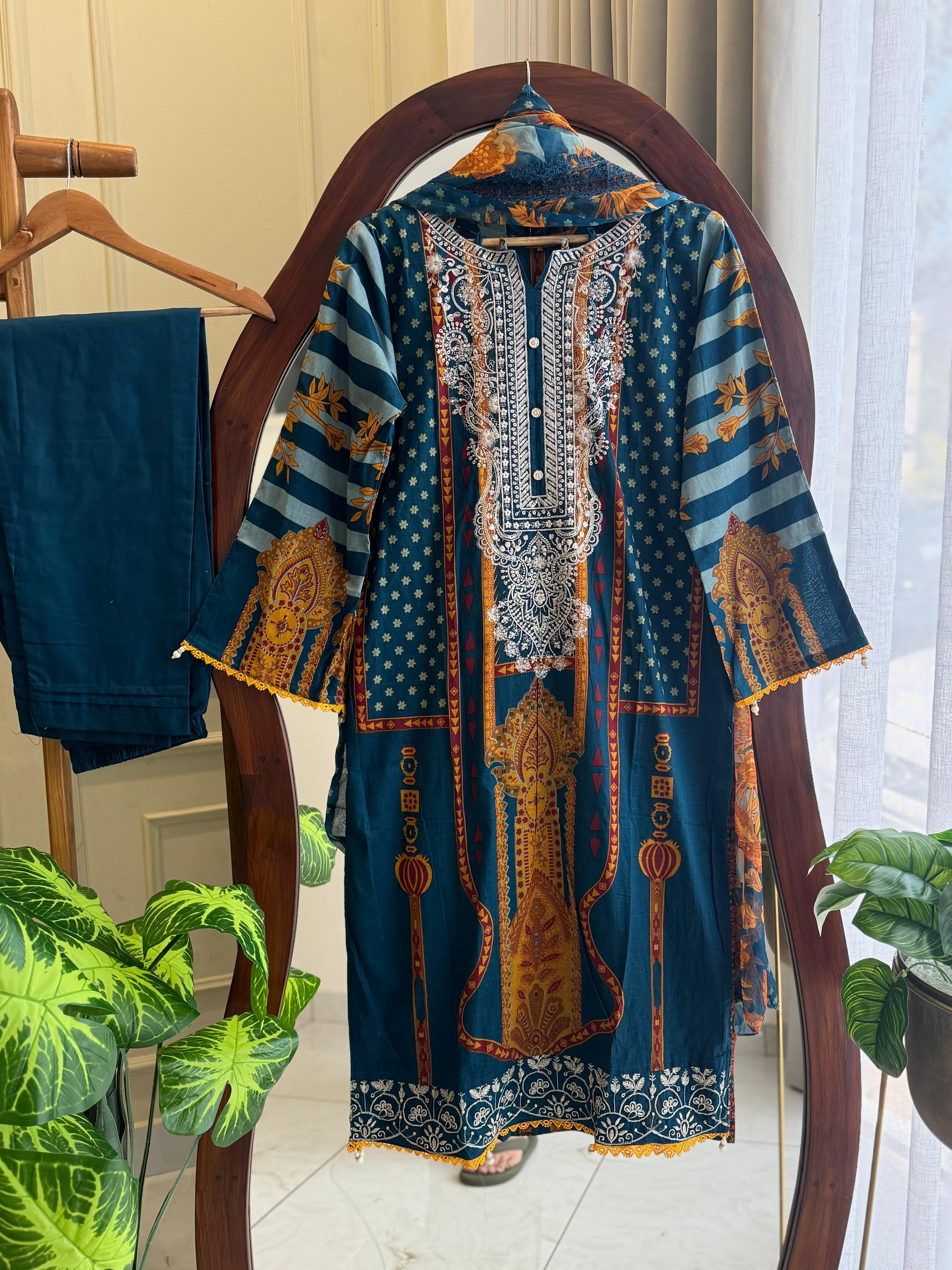 Embroidered Casual Pakistani Suit