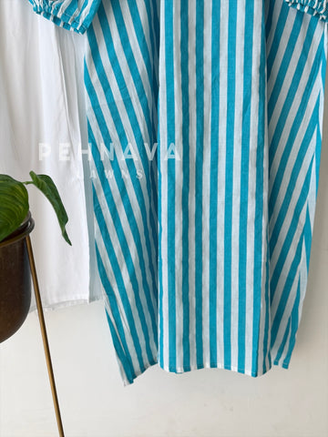 Back Tie-Up Striped Co-ord Set-cw 022