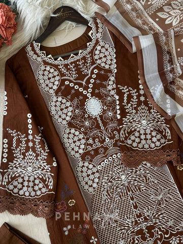 Floral Embroidered Suit Set-1665