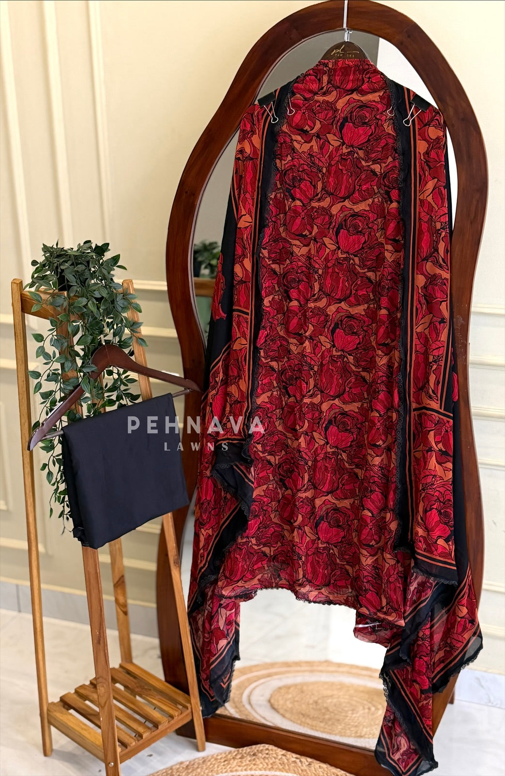 Floral Embroidered Unstitched Suit(10-15 Days Dispatching Time)