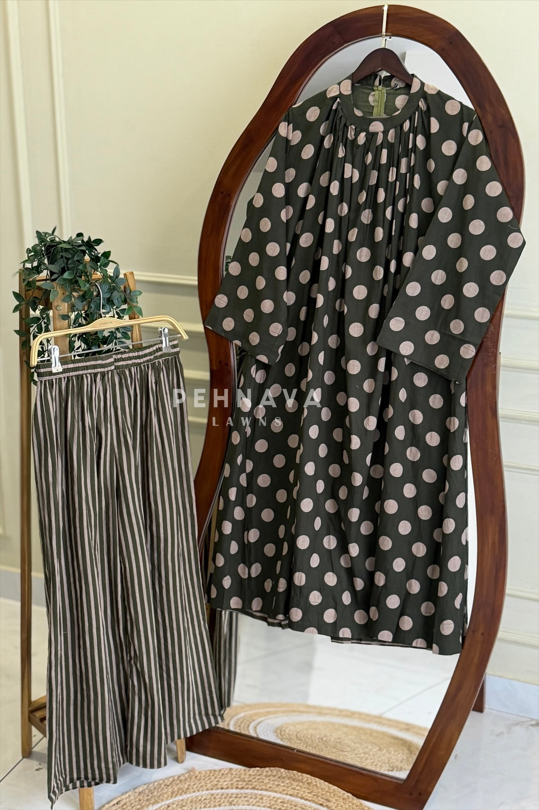 Halter Neck Pleated Printed Co-ord Set 4930