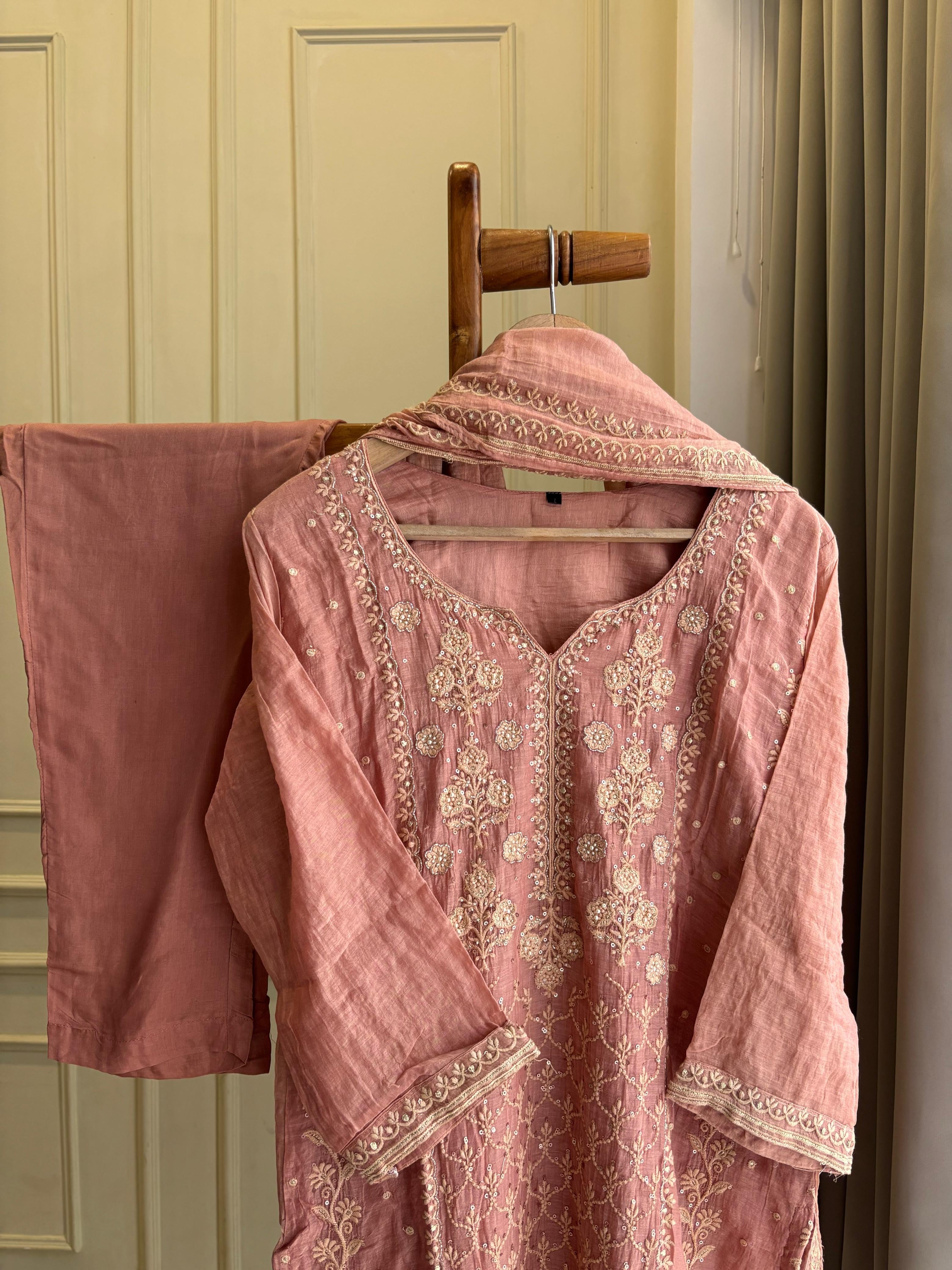 Stylish Embroidered Mulchandheri Suit - 4904