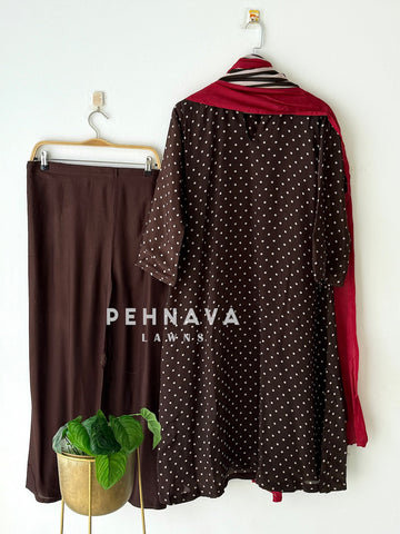 Polka Dot Printed Three Piece Set 6213