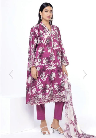 Khaadi Unstitched embroidered Lawn suit-7938