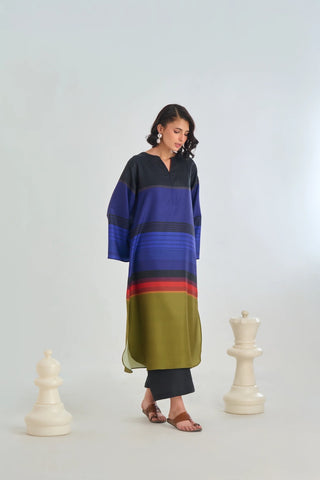 Stripe Panel Suit Set