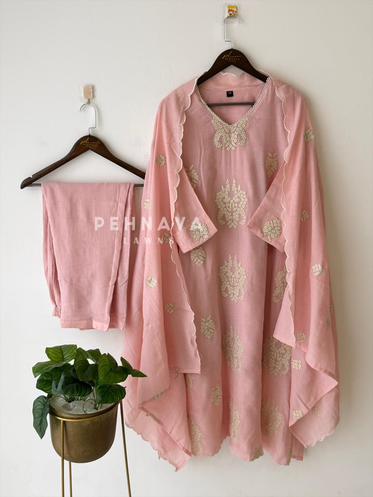 Scallop Embroidered Suit-4169 - Pehnava Lawns