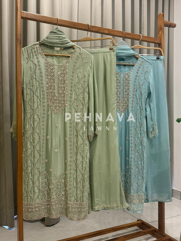 Premium Chinnon Attire - Pehnava Lawns