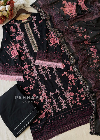 Signature Embroidered lawn Unstitched Suit 3648