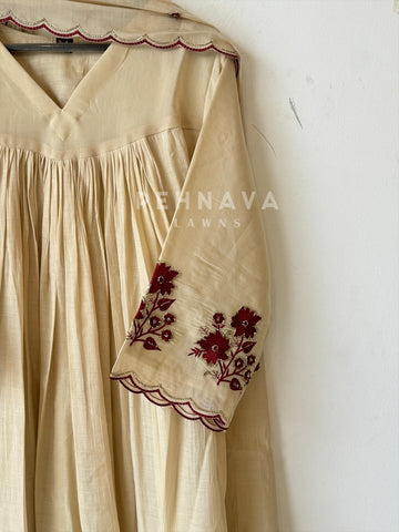 Handworked pleated suit [6-8 Days Dispatching Time] - Pehnava Lawns