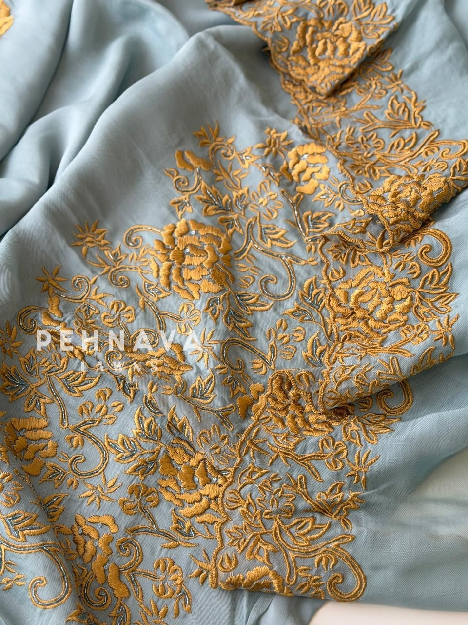 Premium Floral Embroidered Unstitched Suit