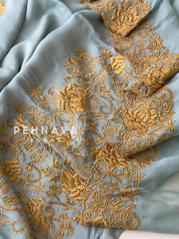 Premium Floral Embroidered Unstitched Suit