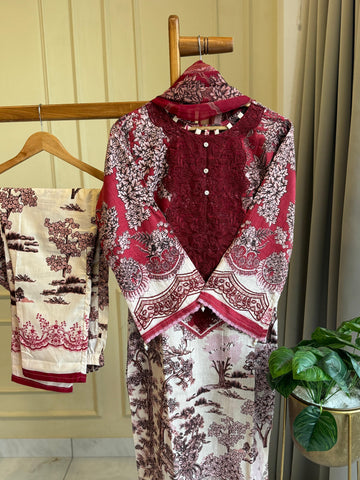 Premium Lace Detailed Lawn Suit-1332