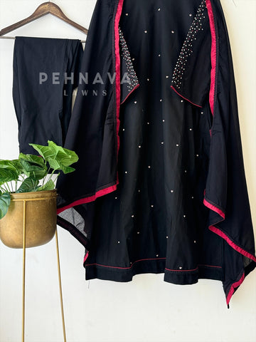 French Knot detailed Suit Set - Pehnava Lawns