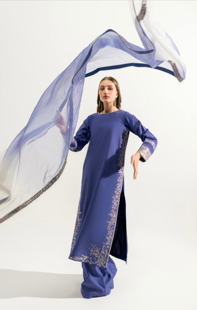 Luxurious Pakistani Pret Wear-Blue