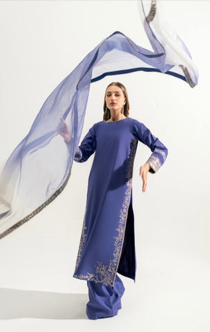 Luxurious Pakistani Pret Wear-Blue