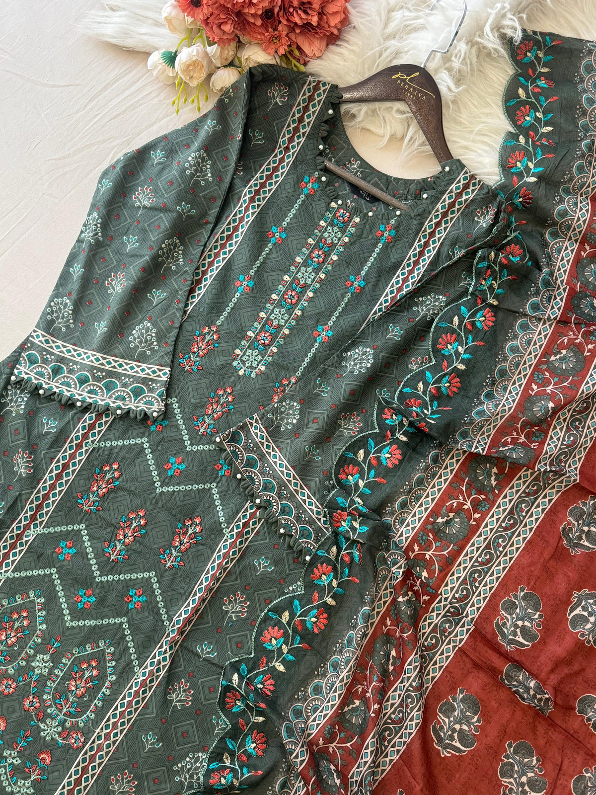 Casual Embroidered Pakistani Suit-5