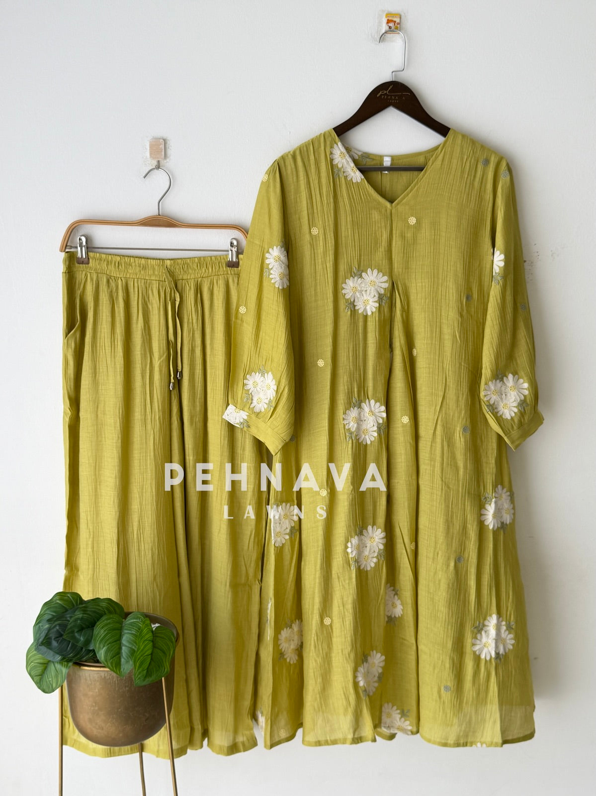 Floral Embroidered Imported Suit-2303