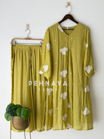 Floral Embroidered Imported Suit-2303