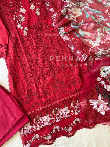 Cotton Lace Detail Suit 1263 - Pehnava Lawns