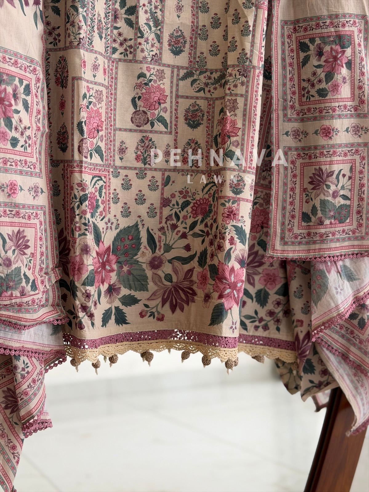 Floral Printed Unstitched Suit