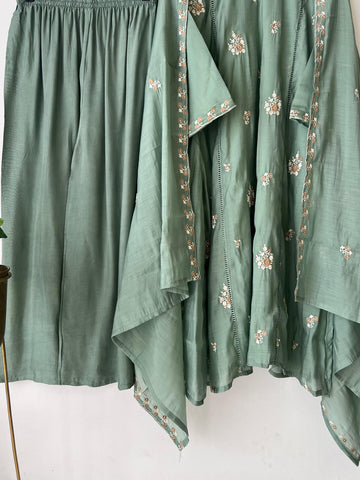 Floral Chanderi Ethnic Suit-3482 - Pehnava Lawns