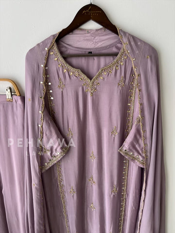 Chinnon mirror Worked Suit - Pehnava Lawns
