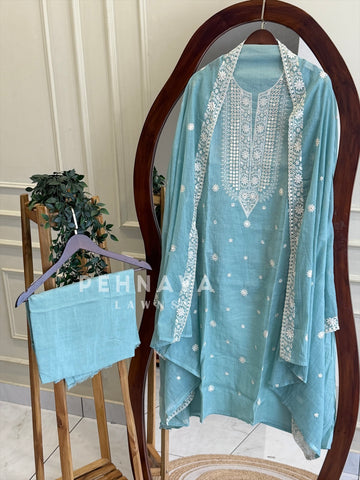 Embroidered Unstitched Suit-1007SK