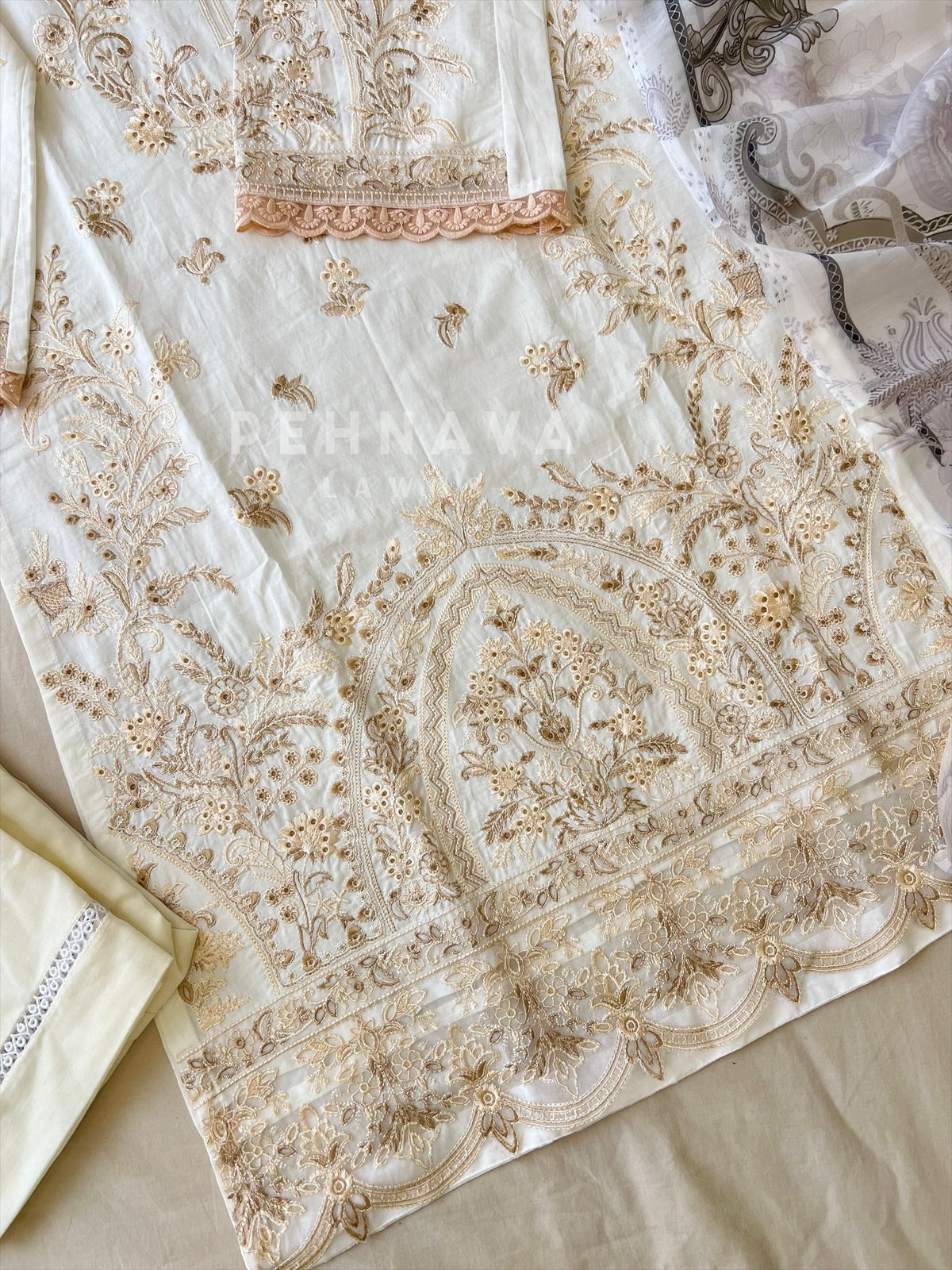 Semi-Stitched Rayon Embroidered Casual Wear-1215 - Pehnava Lawns