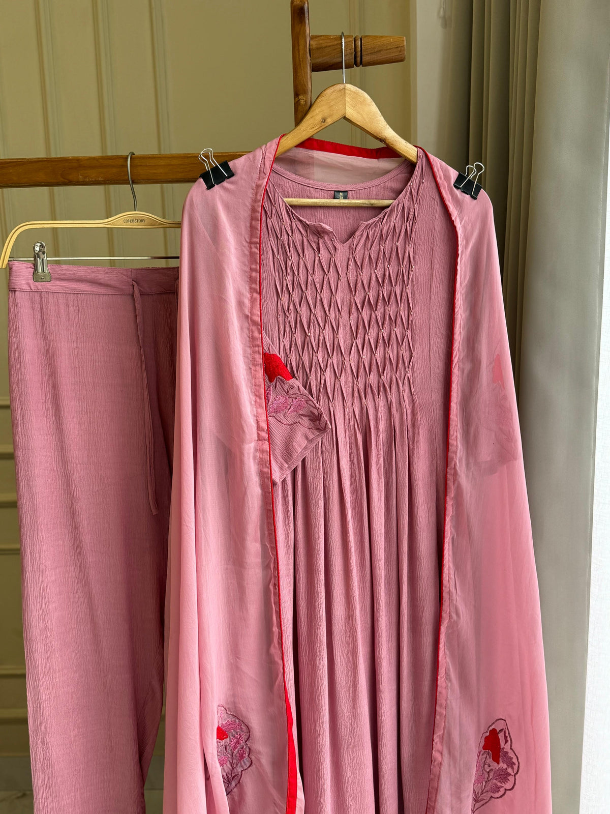 Crinkle Rayon 3 peice suit-5476