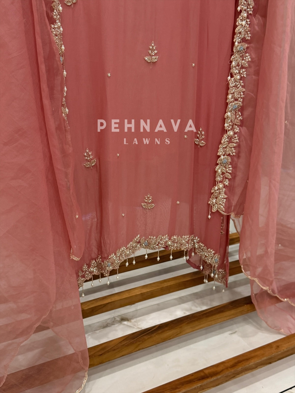 Premium Chiffon Handwork Semi-Stitched Suit-1078