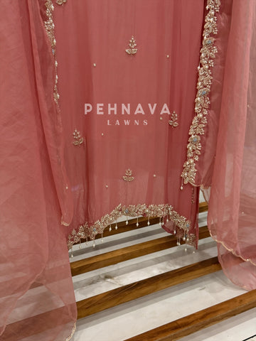 Premium Chiffon Handwork Semi-Stitched Suit-1078