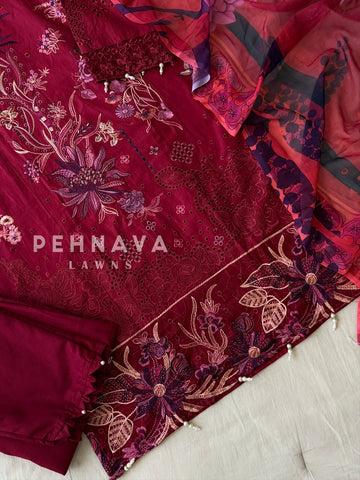 Floral Embroidered Suit Set