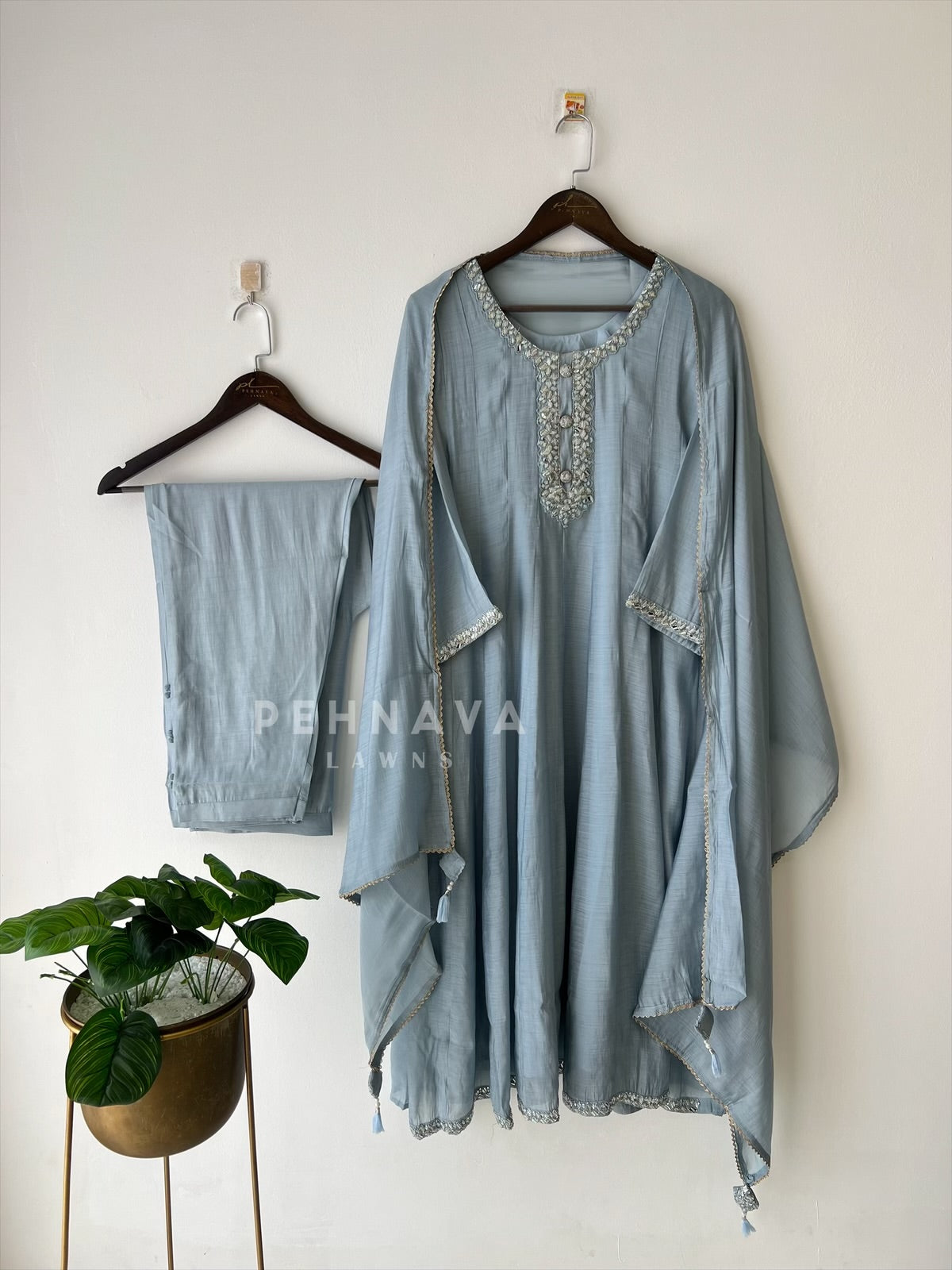 Signature Neck Detail Suit-3696 - Pehnava Lawns