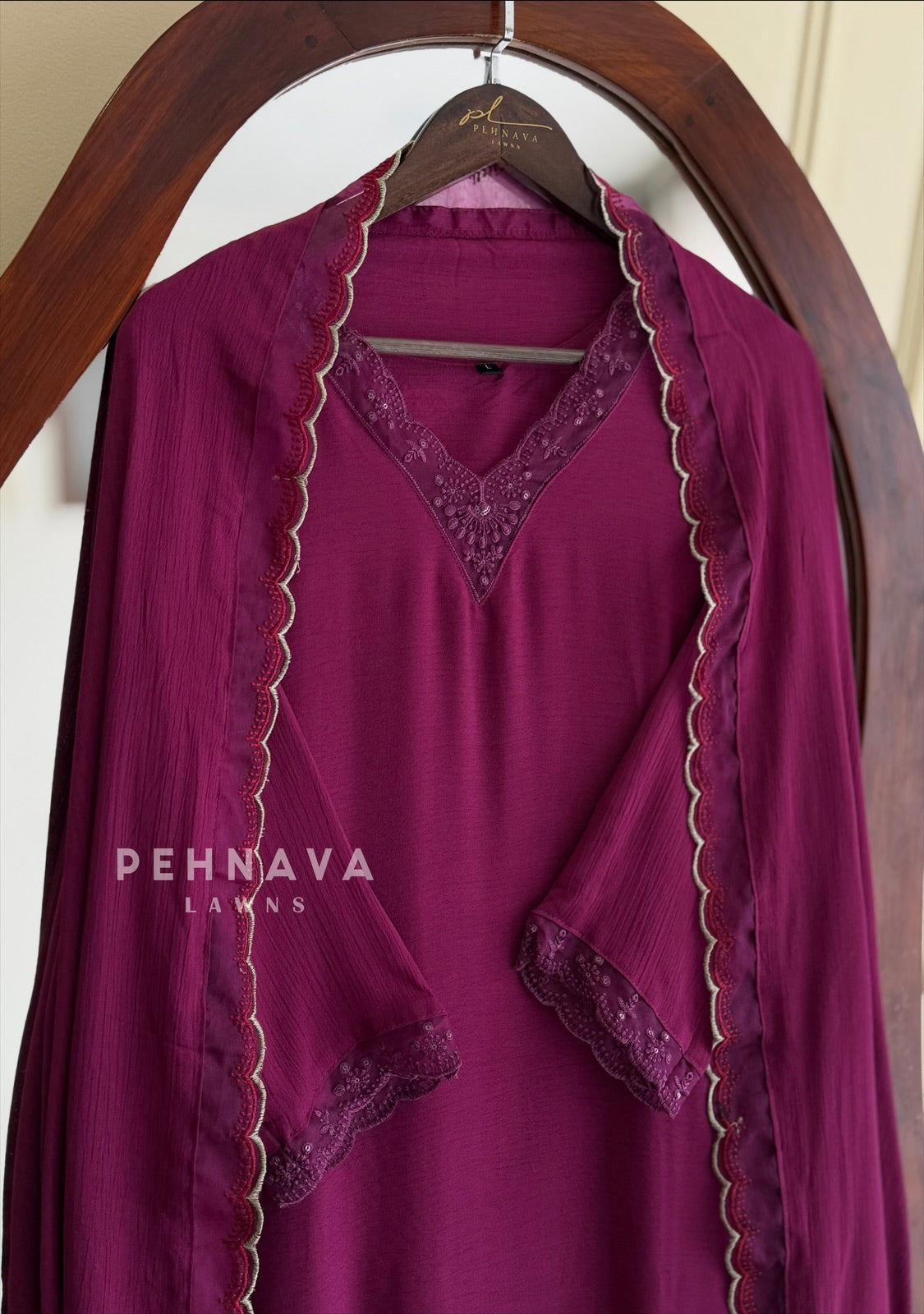 Crinkled Rayon Anarkali Set