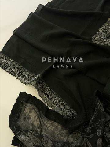 Paisley Embroidered Unstitched Ensemble