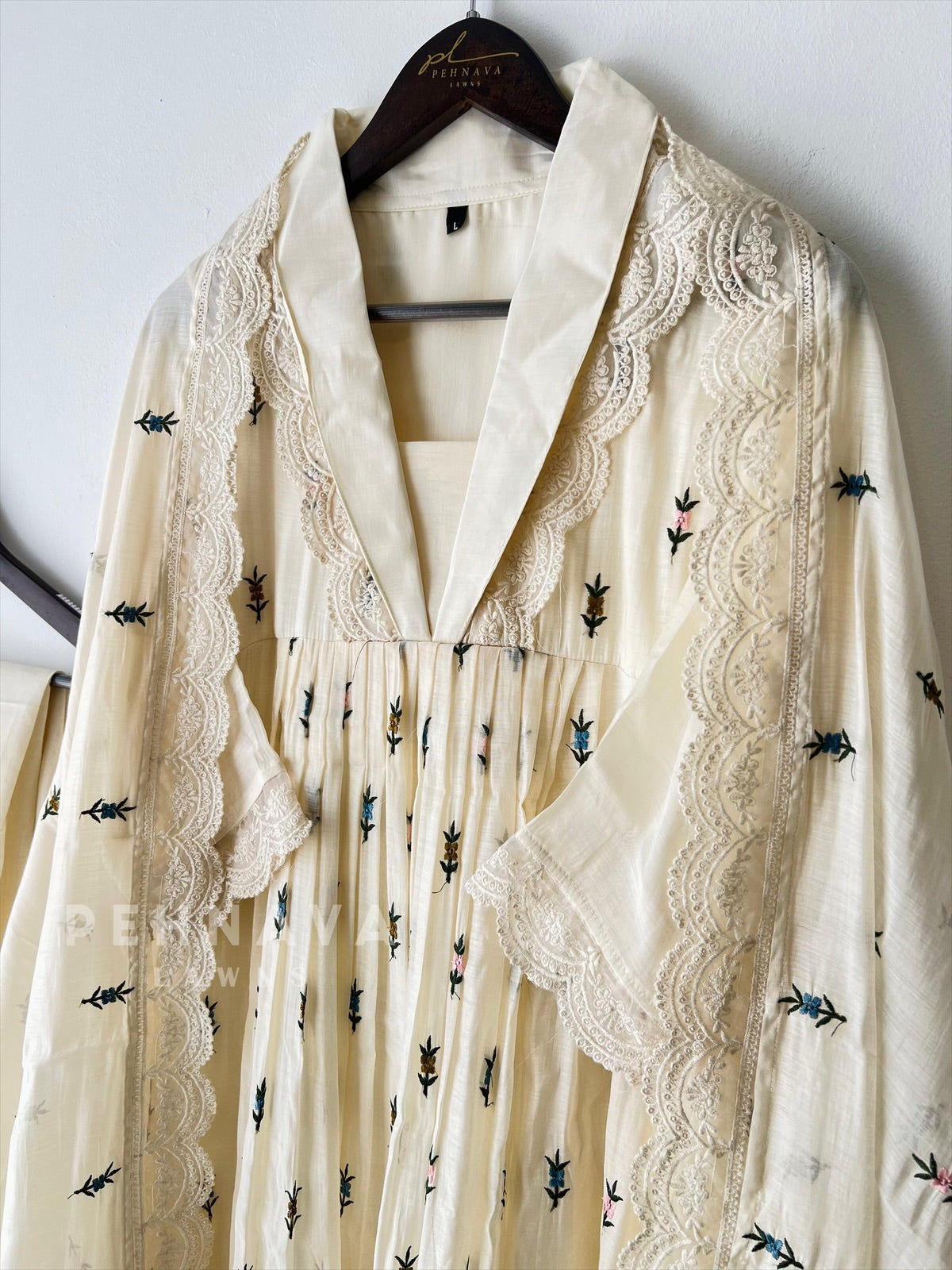 Pleated Yoke Anarkali Suit -12779