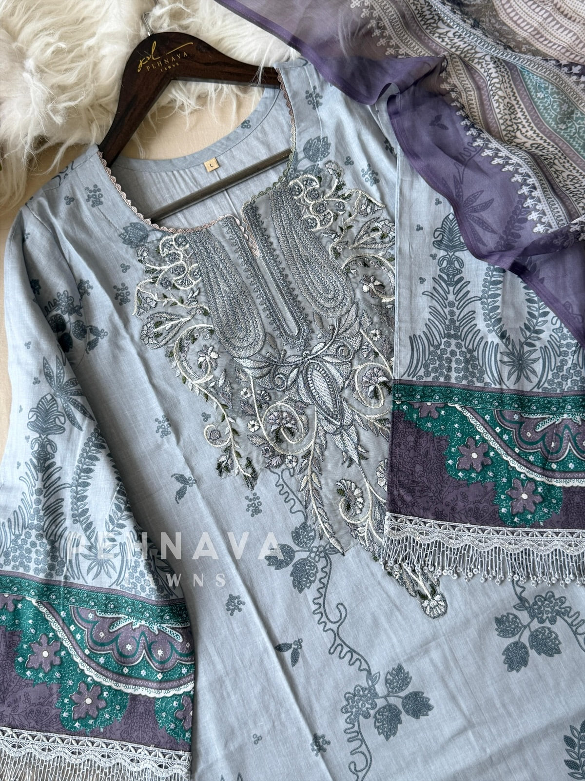 Casual Unstitched Suit with Dupatta 1864