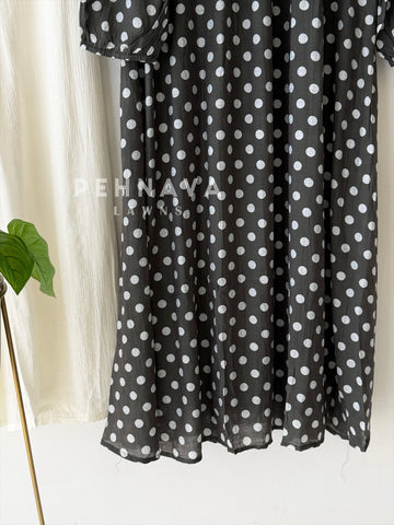 Polka Dot Printed Imported Suit 6176