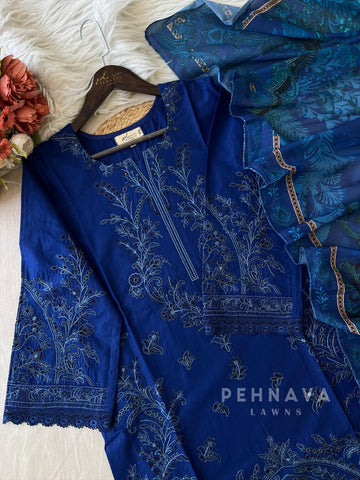 Semi-Stitched Rayon Embroidered Casual Wear-1215 - Pehnava Lawns