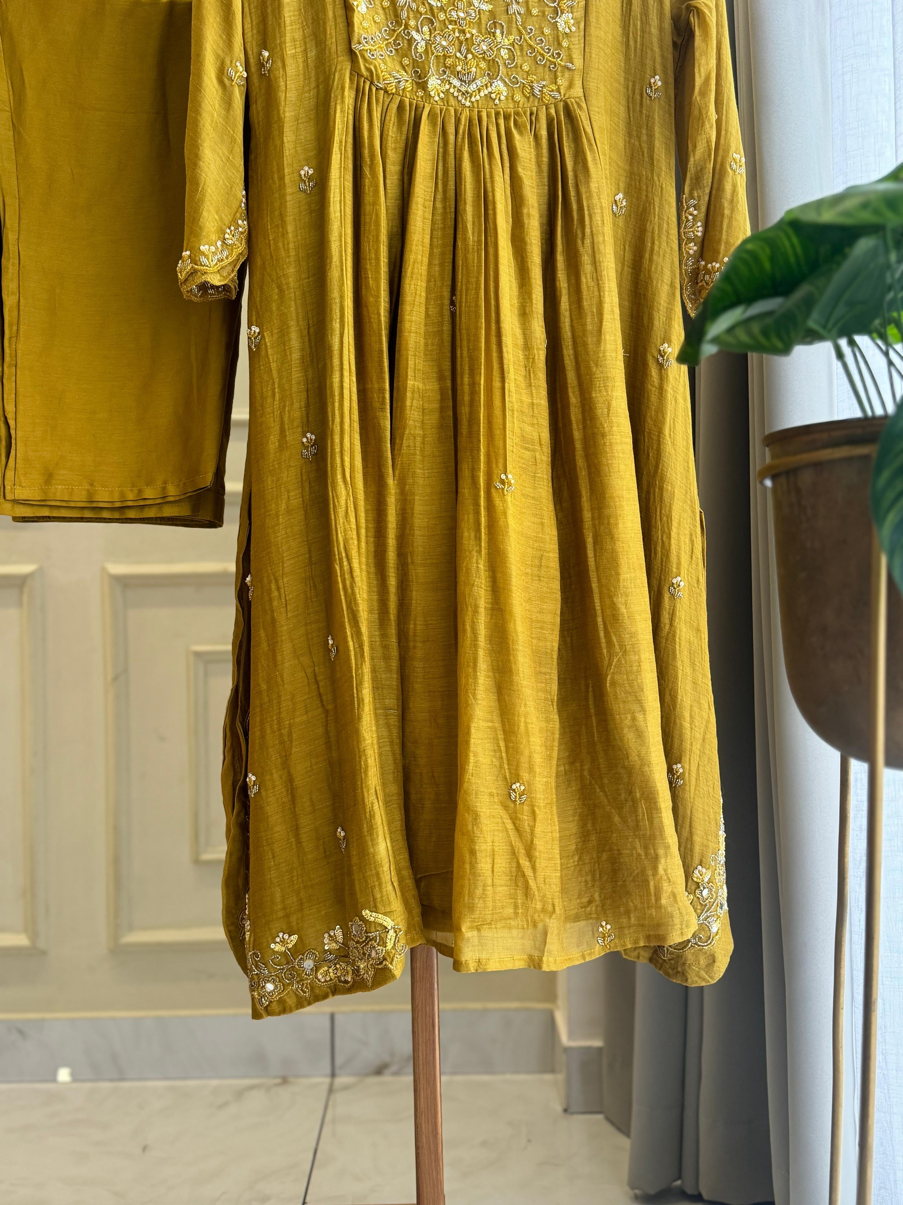 Mulchandheri Panel Cut Handwork Detailing Suit