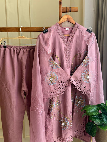 Lace Trimmed Tunic Salwar Set