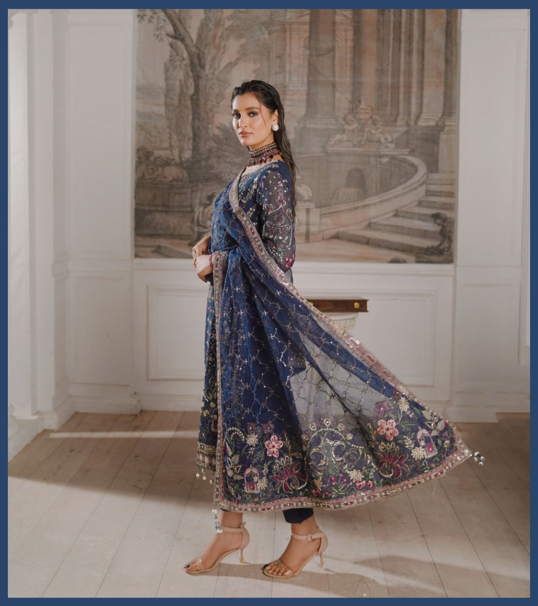 GLAMOURA BY NOOR'S SEMI-STITCHED 3PC | D-03