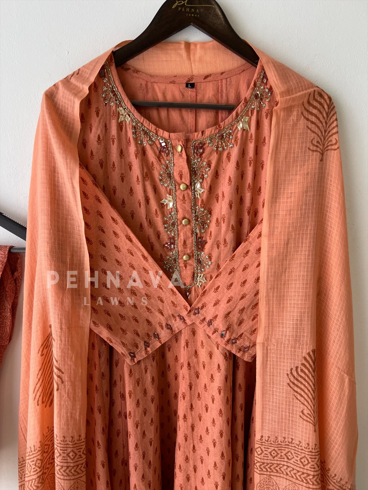 Panel Cut Cotton Suit