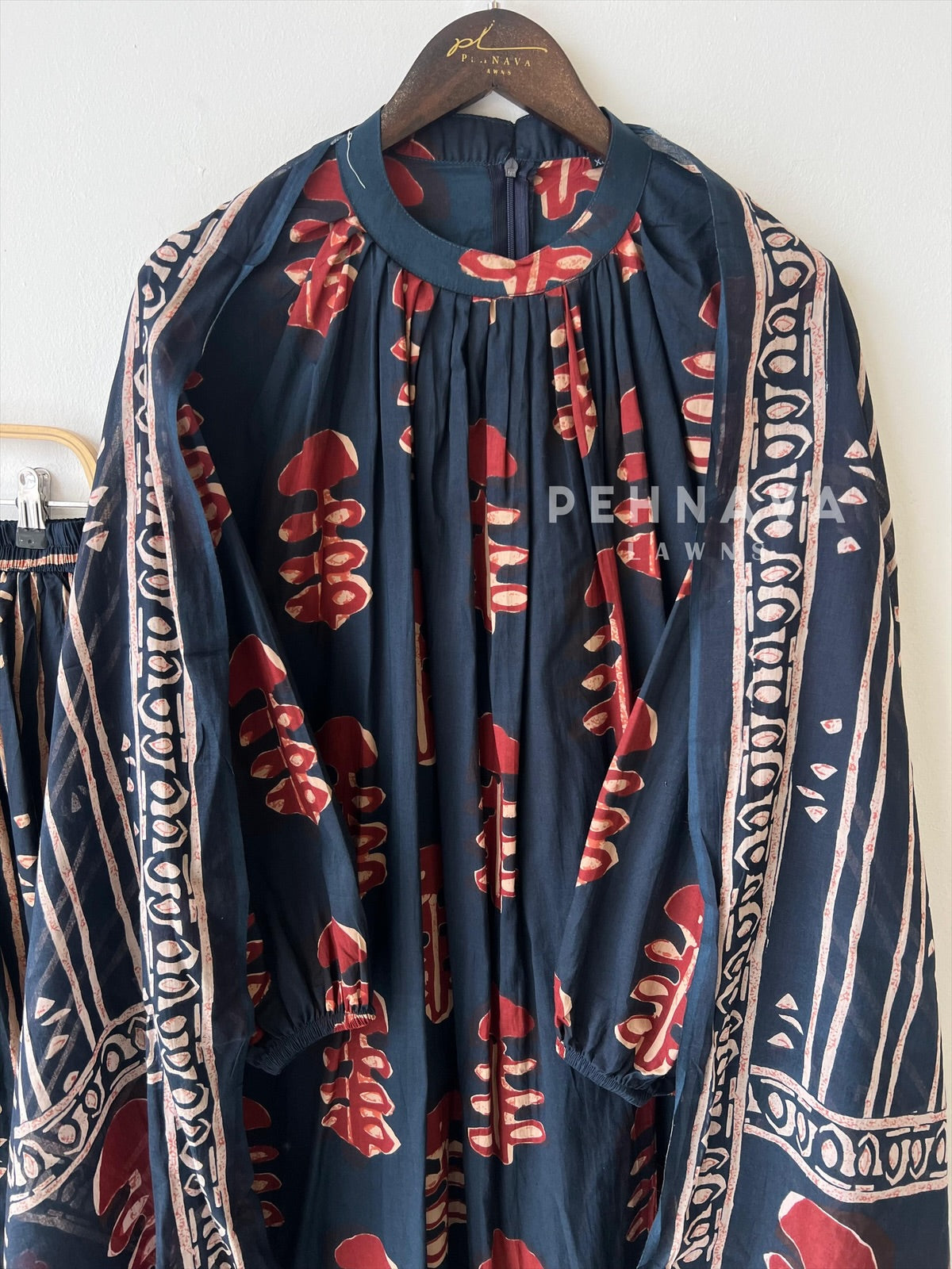 Classic Print Cotton Suit