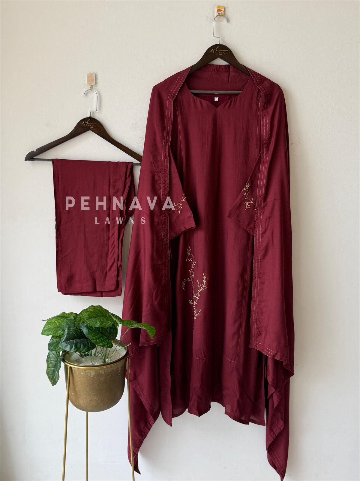 Muslin Embroidered Ensemble-6209