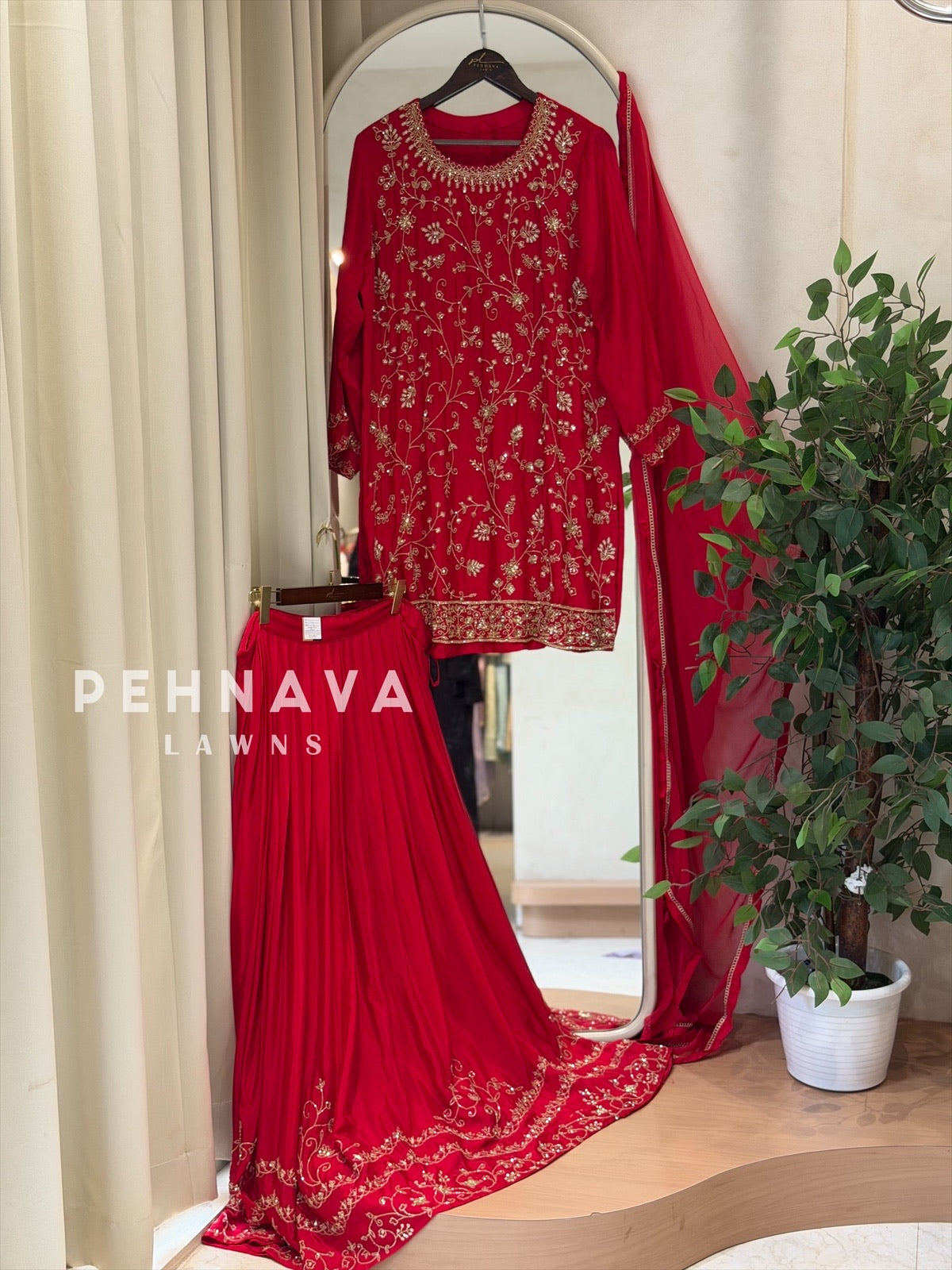 Premium  Handworked Skirt set