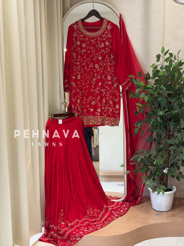 Premium  Handworked Skirt set