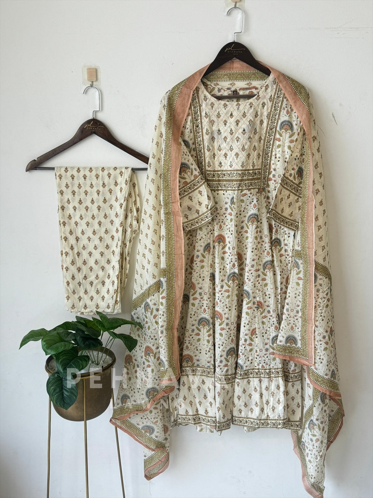 Off-White Patterned Suit-18545 - Pehnava Lawns