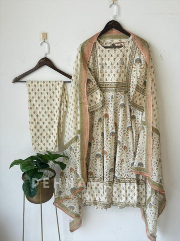 Off-White Patterned Suit-18545 - Pehnava Lawns
